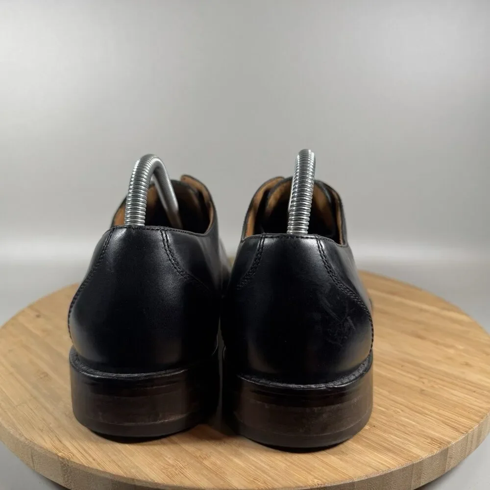Johnston & Murphy Hartley Plain‎ Toe Black Shoes Mens Size 9M